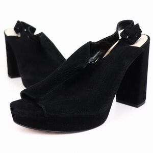Vince Camuto size 10 black suede platform heels peep toe ,style is Jenseya